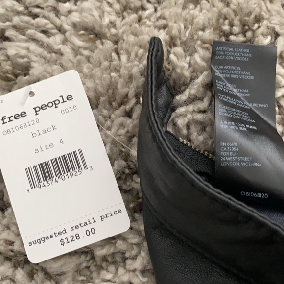 Free People Kaelin Moto Skinny Faux 